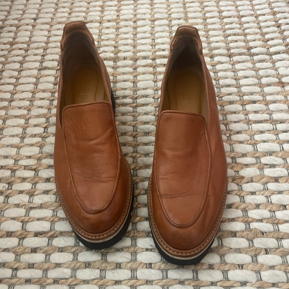 M. Gemi Tan/Brown Leather Loafers